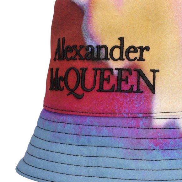 NWT$450 Alexander McQueen Embroidered Logo Abstract Luminous Flower Bucket Hat L - Picture 3 of 15